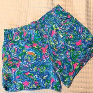 Lilly Pulitzer Blue and Pink Patterned Shorts